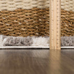 Kieu Taupe Checkered Plush Rug