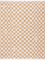 Kieu Mustard & Ivory Checkered Area Rug