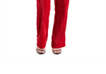 Steve Madden Mercer Crushed Velvet Pants Red
