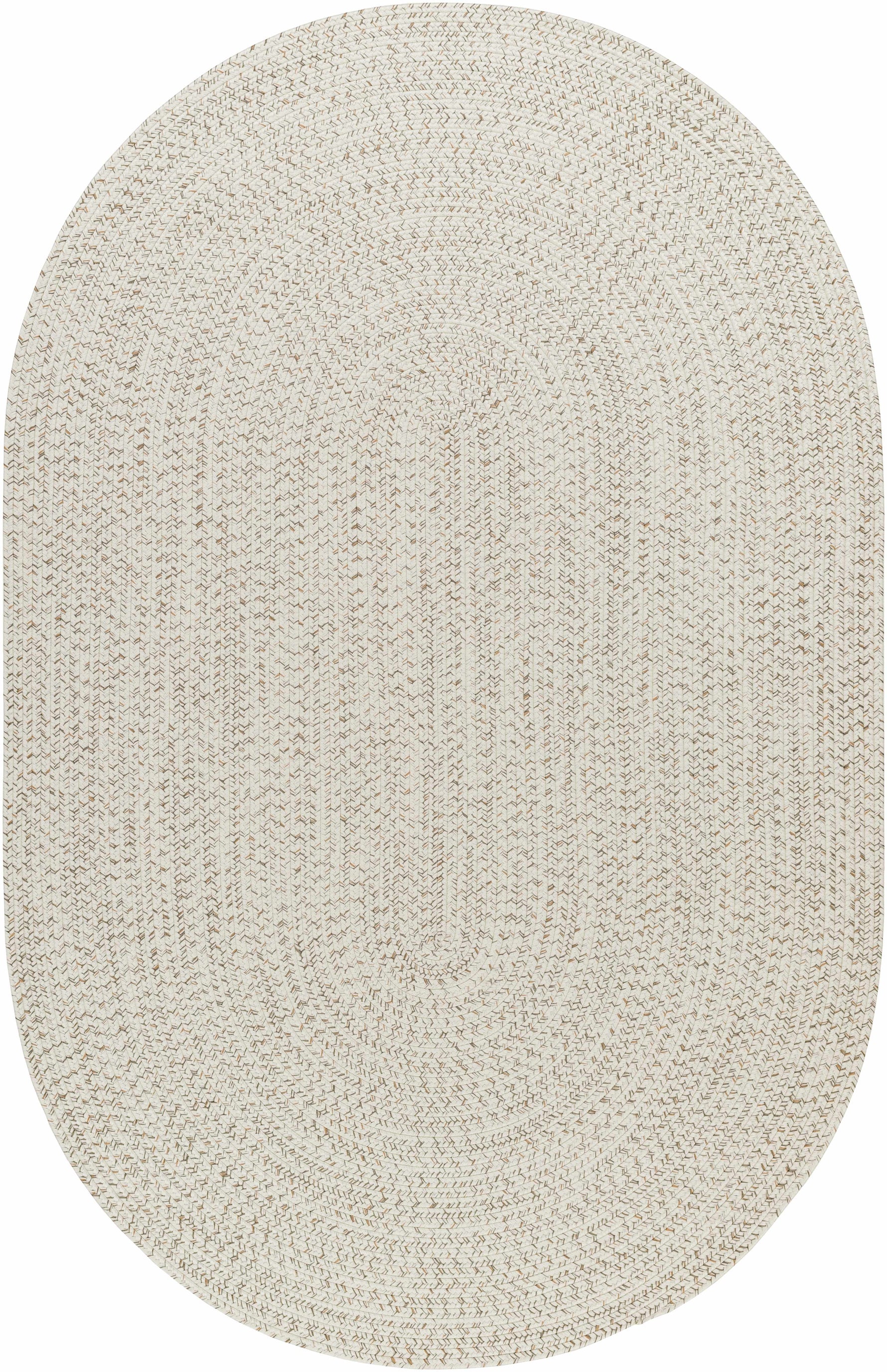 Beige Braided Faux Jute Outdoor Rug