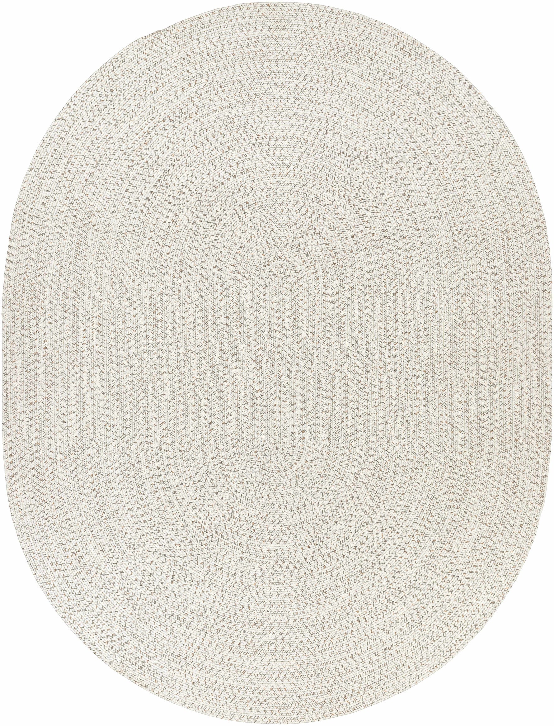 Beige Braided Faux Jute Outdoor Rug