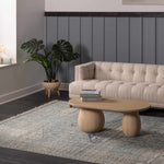 Byers Handmade Cotton-blend Aqua Rug