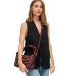 Urban Expressions Lennox Studded Faux Leather Convertible Hobo Bag