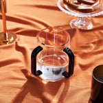 Acrylic Judaica Hand Washing Cup, Clear with Black Handles