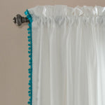 Pom Pom Window Curtain Panel