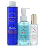 Dr. Sevinor Skincare Solutions 3-Piece Facelift System – Exfoliating Cleanser (6 oz), Facelift Solution (4 oz), and Concentrated Serum (1 oz) – Tighten, Firm, and Revitalize for Youthful, Radiant Skin