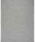 Cream Charcoal Braided Faux Jute Outdoor Rug