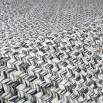 Cream Charcoal Braided Faux Jute Outdoor Rug