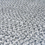 Cream Charcoal Braided Faux Jute Outdoor Rug