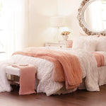 Modern Solid Ultra Soft Faux Fur Comforter Bed In A Bag