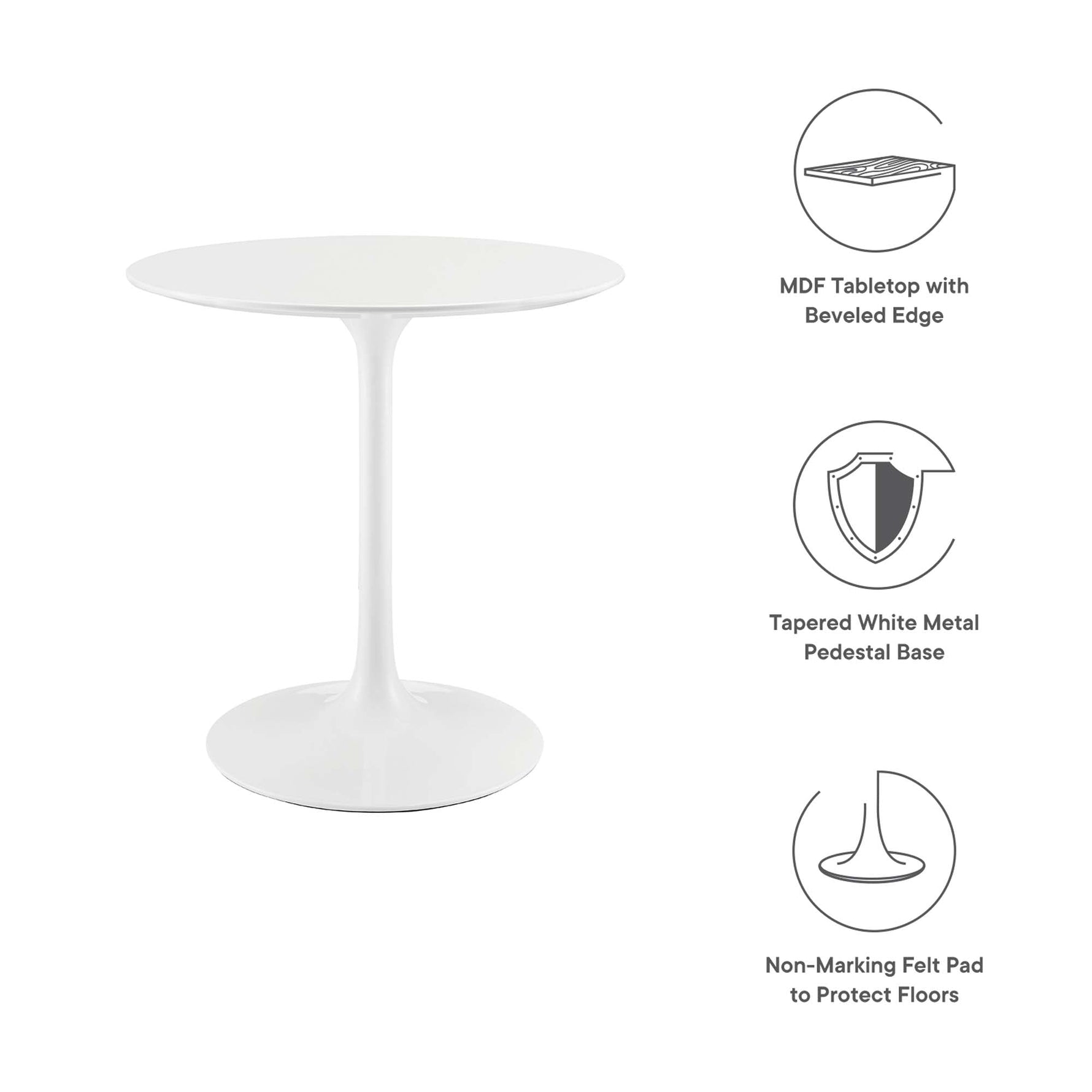 Lippa 28" Round Wood Dining Table by Modway