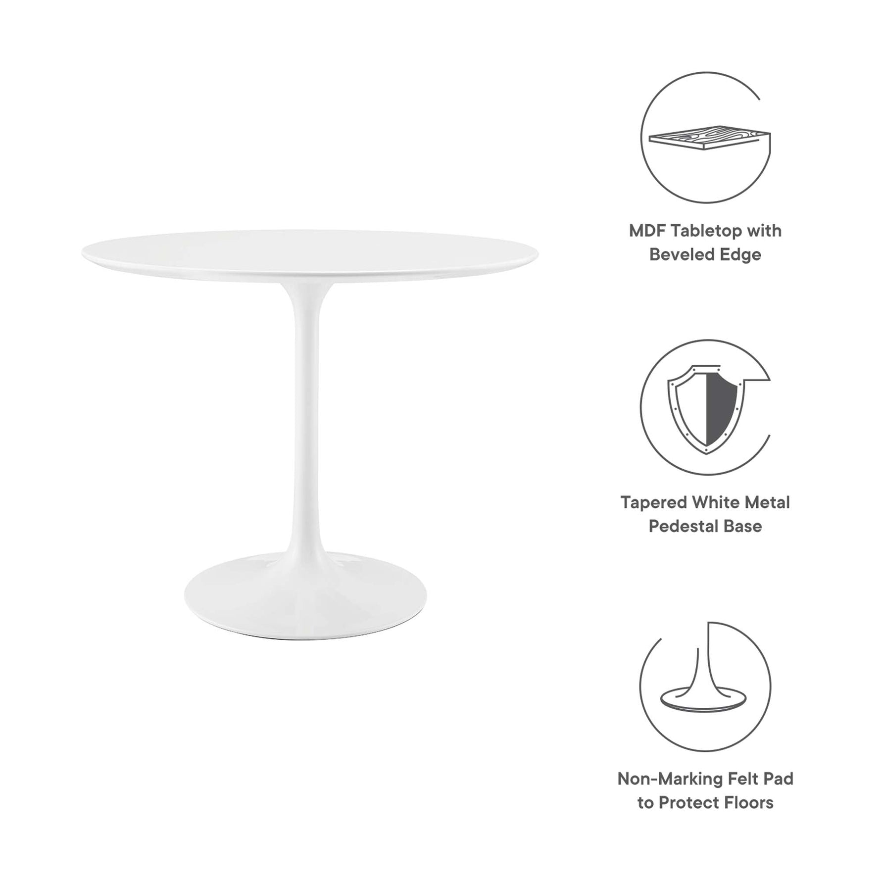 Lippa 36" Round Wood Dining Table by Modway