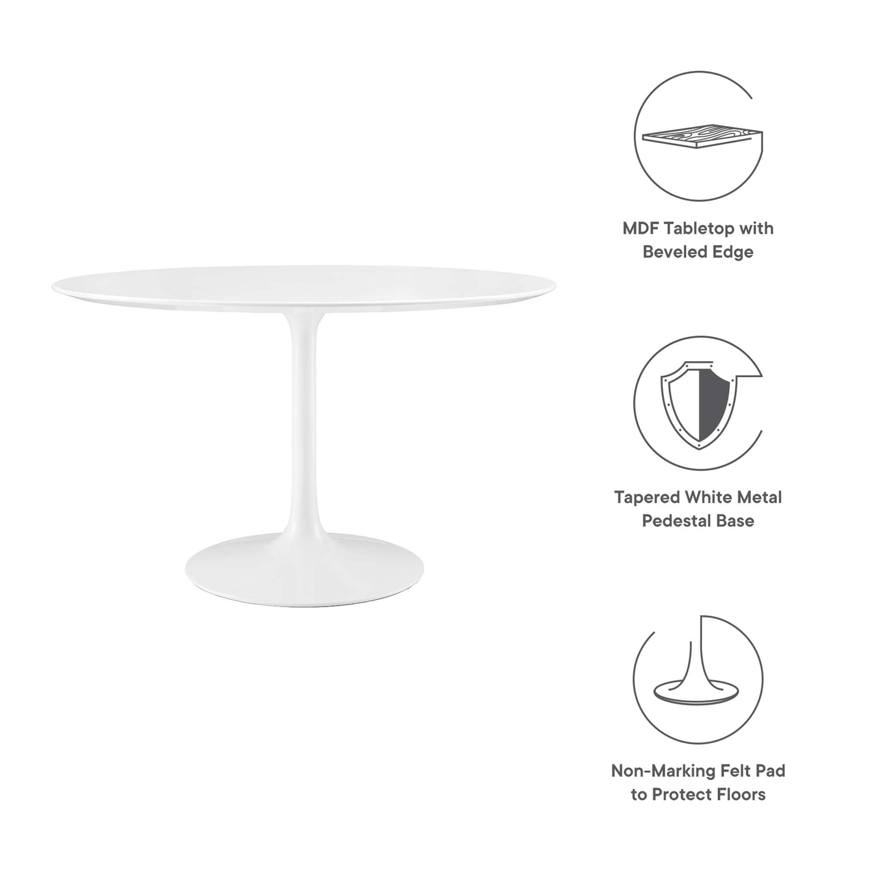 Lippa 48" Round Wood Dining Table by Modway