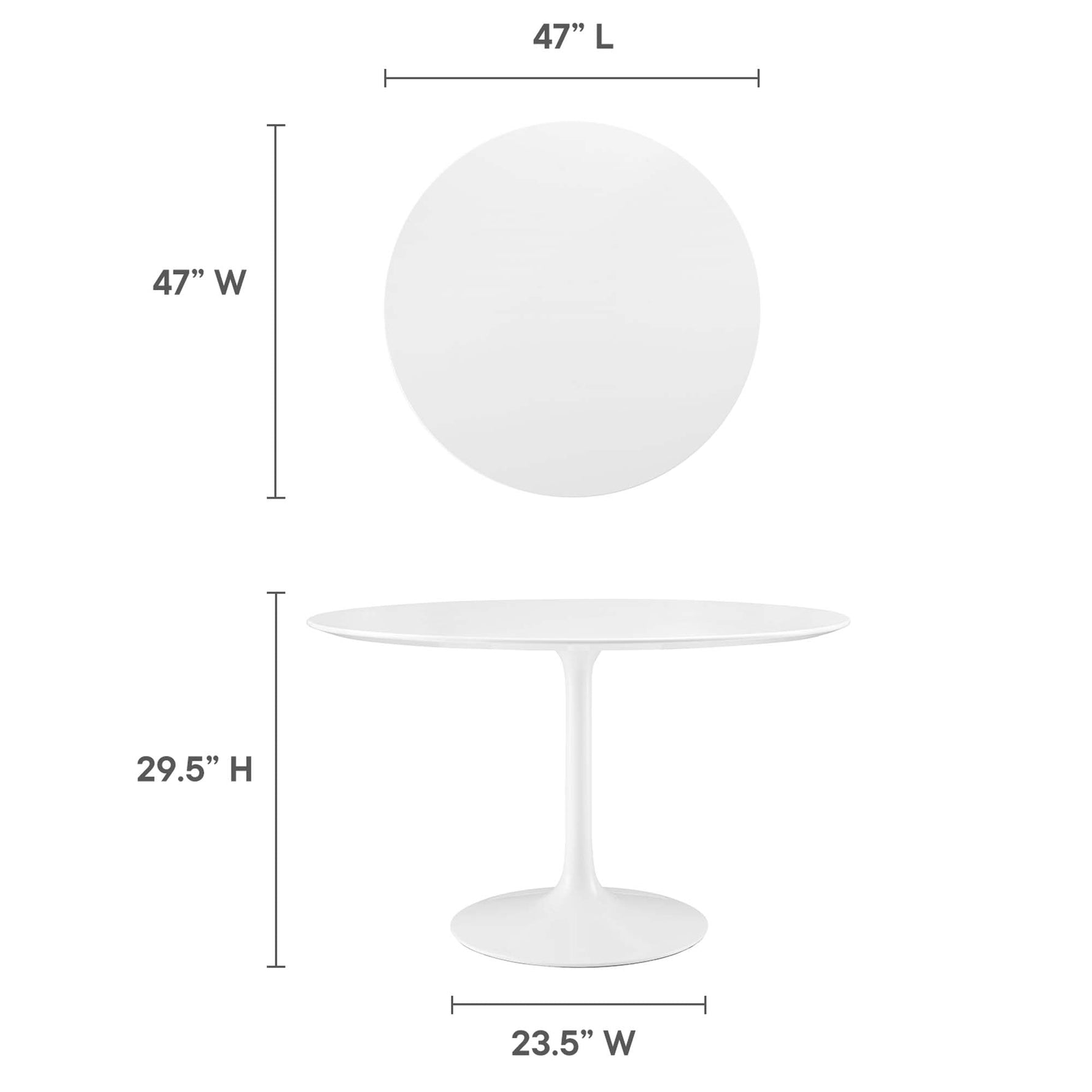 Lippa 48" Round Wood Dining Table by Modway