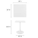 Lippa 24" Square Wood Dining Table by Modway
