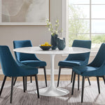 Lippa 54" Round Faux Marble Dining Table by Modway
