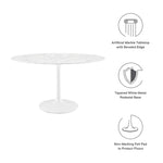 Lippa 54" Oval Faux Marble Dining Table by Modway