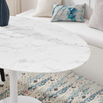 Lippa 54" Oval Faux Marble Dining Table by Modway