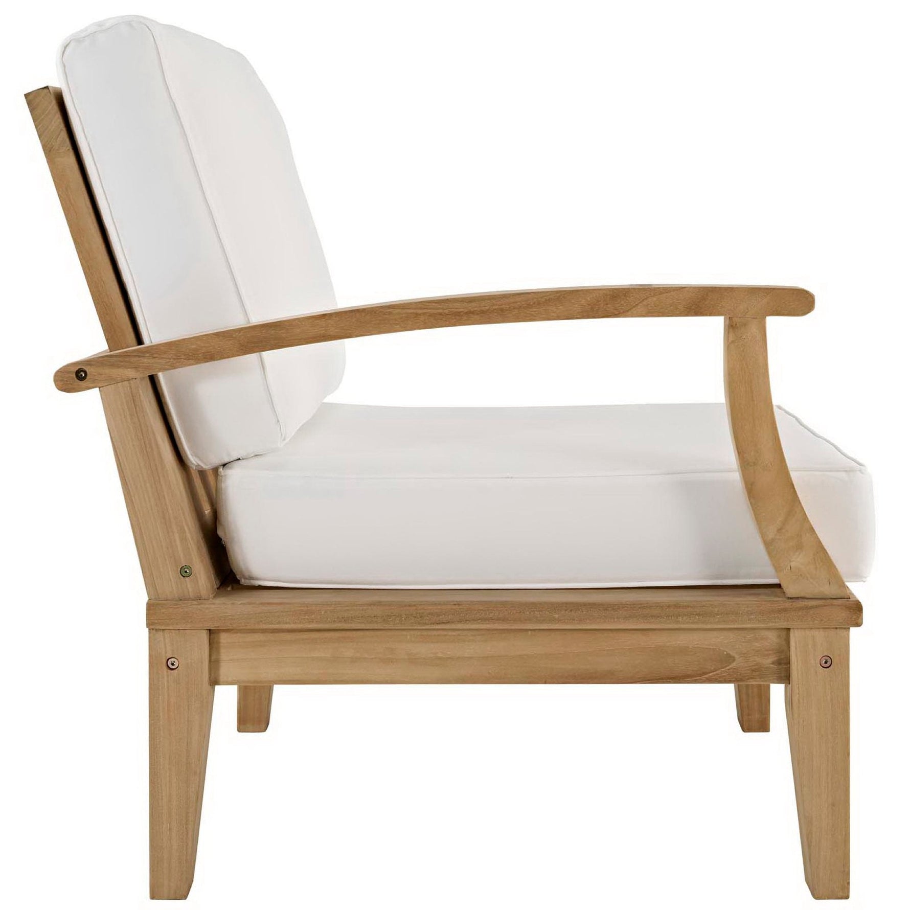 Marina Outdoor Patio Teak Left-Facing Sofa by Modway