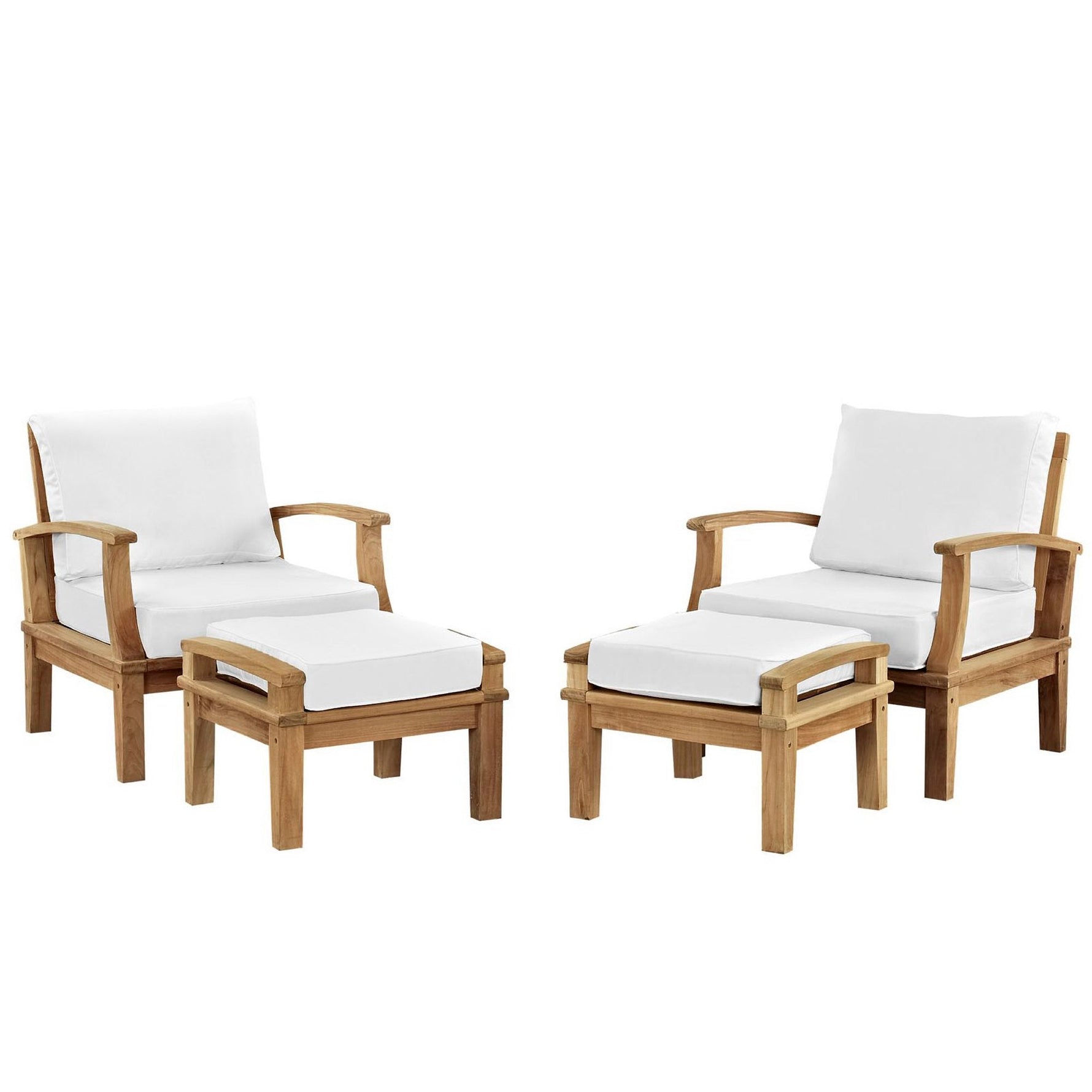 Marina 4 Piece Outdoor Patio Teak Set by Modway