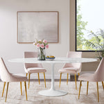 Lippa 78" Oval Faux Marble Dining Table by Modway