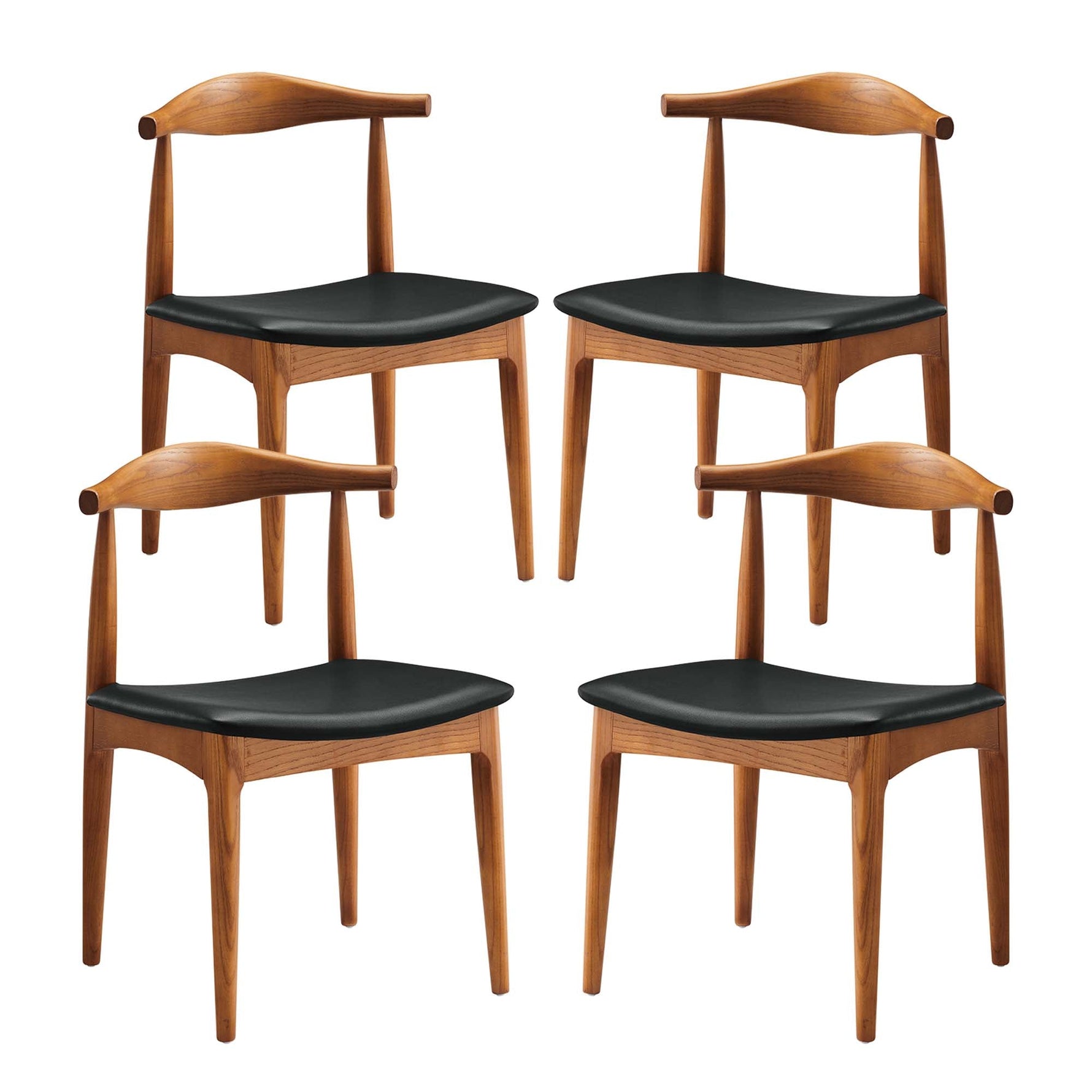 Tracy Wood Dining Chairs Set of 4 by Modway