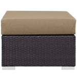 Convene Outdoor Patio Fabric Square Ottoman by Modway