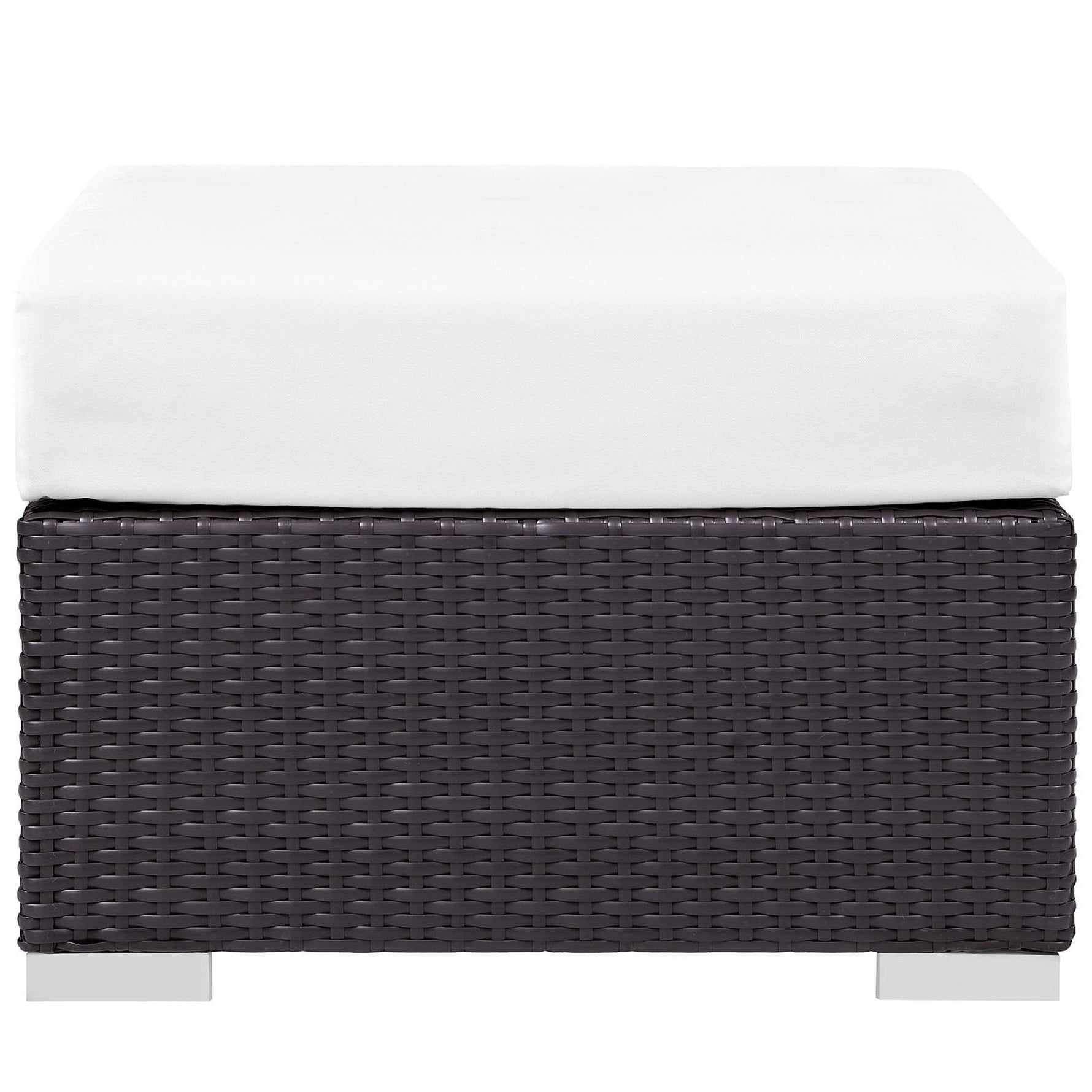 Convene Outdoor Patio Fabric Square Ottoman by Modway