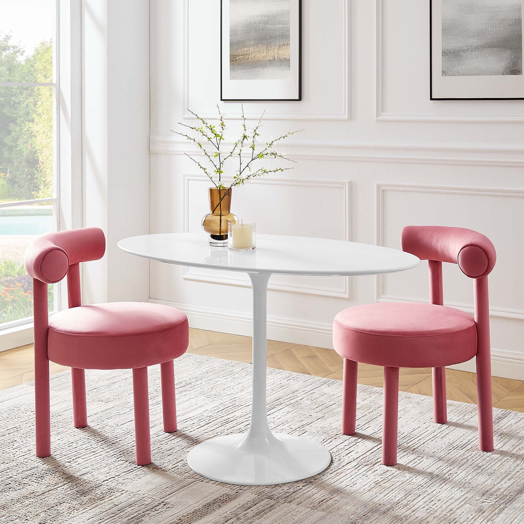 Lippa 48" Oval Wood Dining Table by Modway
