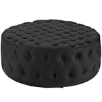 Amour Upholstered Vinyl Round Ottoman by Modway