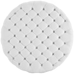 Amour Upholstered Vinyl Round Ottoman by Modway