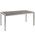 Shore Outdoor Patio Aluminum Dining Table by Modway