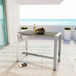 Shore Outdoor Patio Aluminum Rectangle Bar Table by Modway