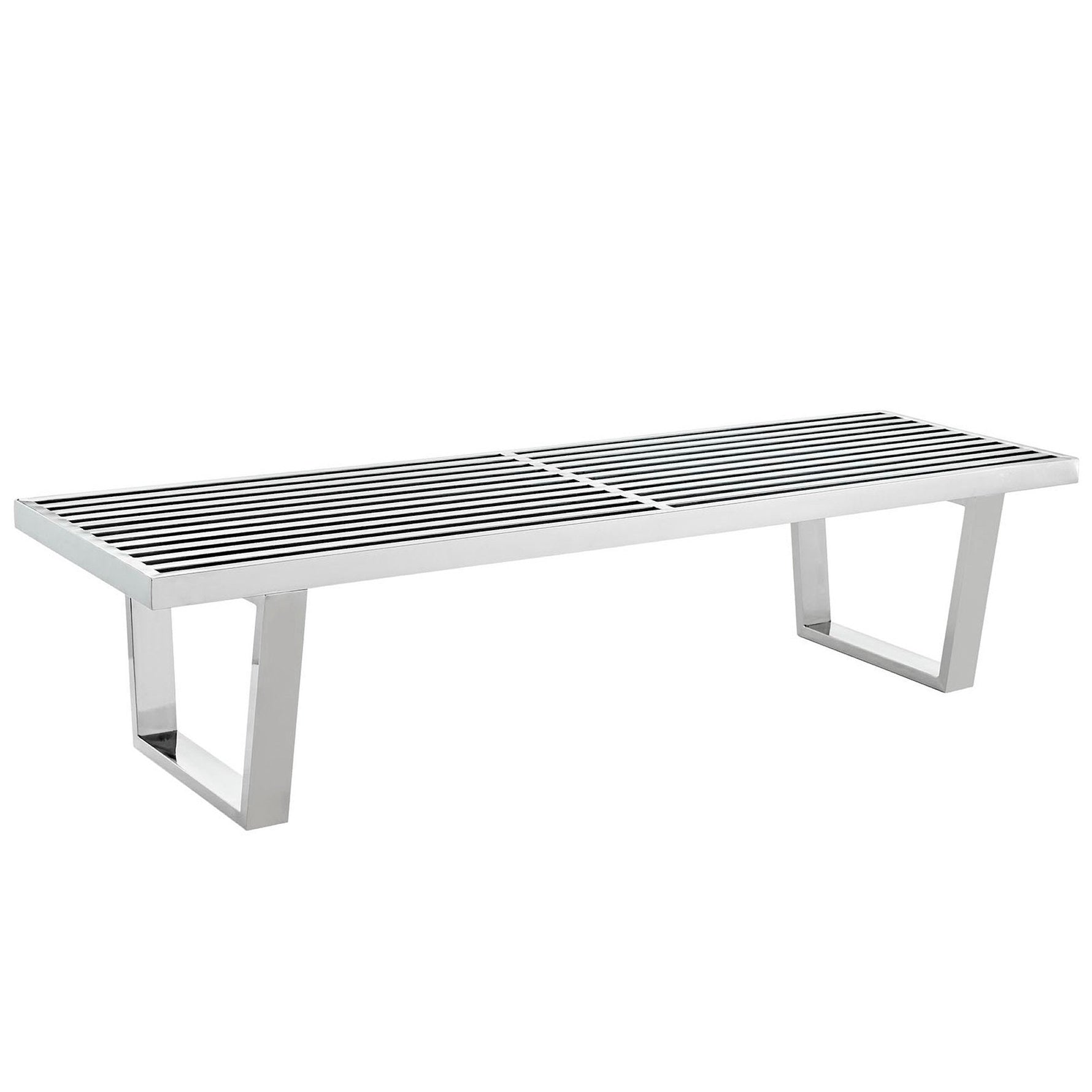 Sauna 5' Stainless Steel Bench by Modway Mid-Century Modern