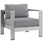 Shore 7-Piece Outdoor Patio Aluminum Sectional Sofa Set by Modway