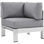 Shore 7-Piece Outdoor Patio Aluminum Sectional Sofa Set by Modway
