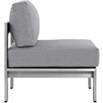 Shore 3 Piece Outdoor Patio Aluminum Sectional Sofa Set by Modway