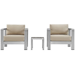 Shore 3 Piece Outdoor Patio Aluminum Set by Modway