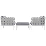 Harmony 3-Piece Outdoor Patio Aluminum Sectional Sofa Set by Modway