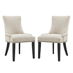 Marquis Fabric Dining Side Chair Set of 2 by Modway