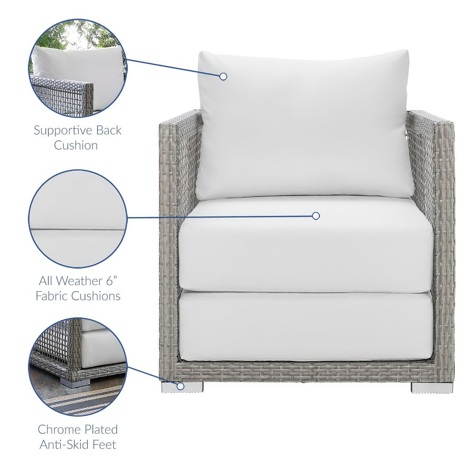 Aura Rattan Outdoor Patio Armchair by Modway