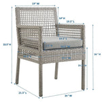 Aura Outdoor Patio Wicker Rattan Dining Armchair by Modway