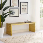 Gridiron Medium Stainless Steel Bench by Modway