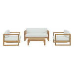 Upland 4 Piece Outdoor Patio Teak Set by Modway