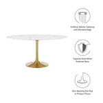 Lippa 60" Round Faux Marble Dining Table by Modway