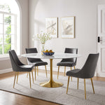 Lippa 60" Round Faux Marble Dining Table by Modway