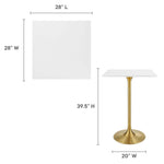 Lippa 28" Square Wood Bar Table by Modway