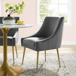 Discern Pleated Back Upholstered Performance Velvet Dining Chair by Modway