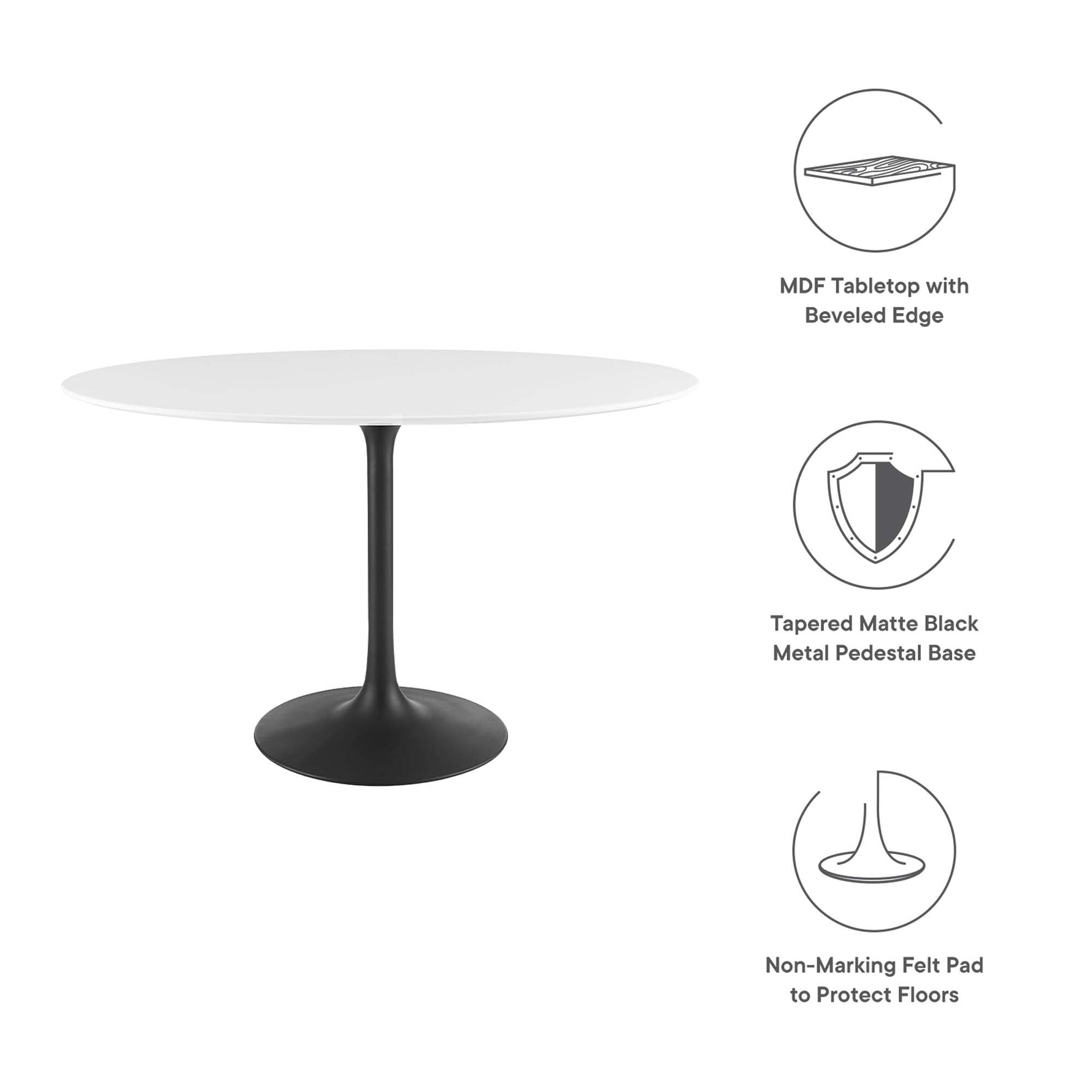 Lippa 48" Oval Wood Dining Table by Modway