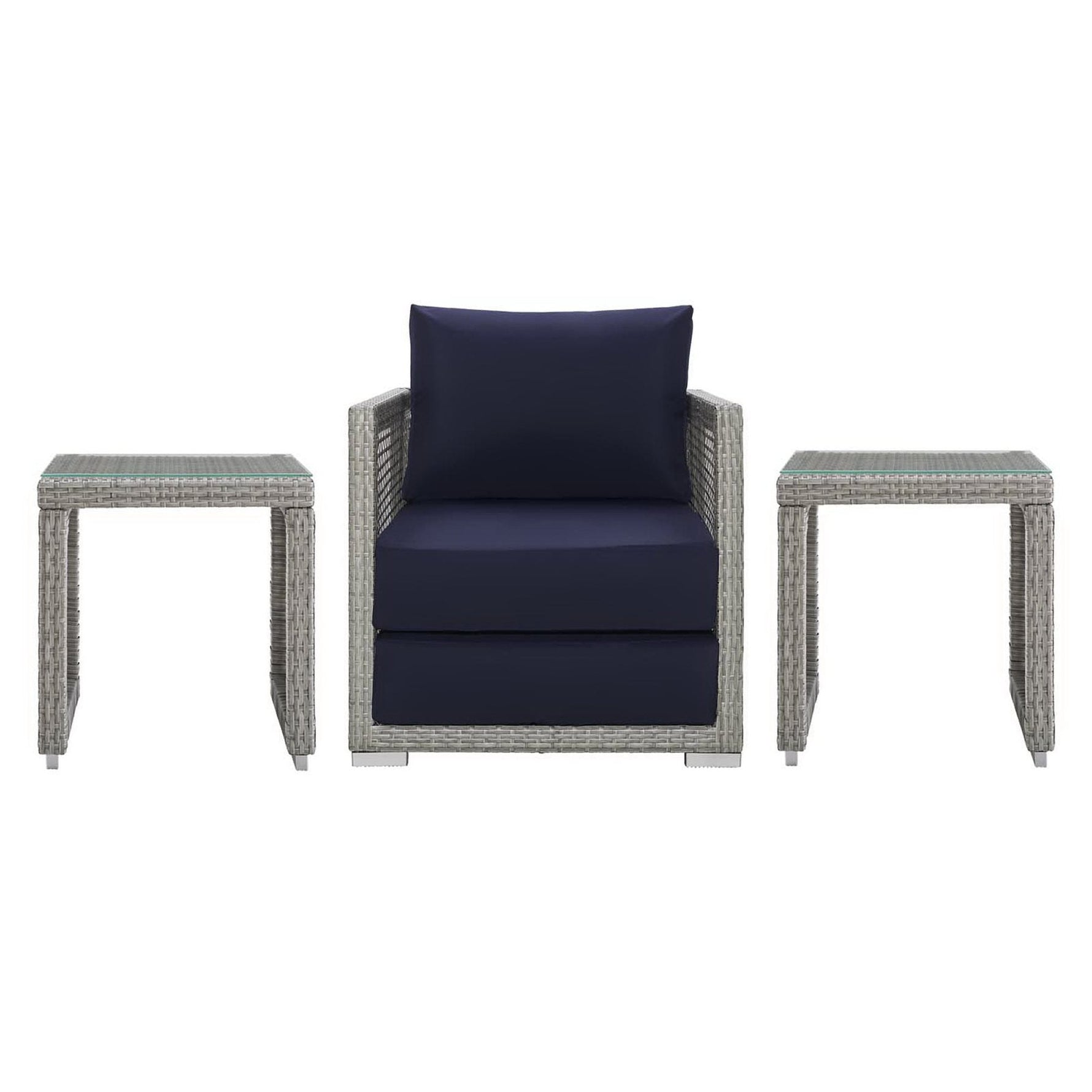 Aura 3 Piece Outdoor Patio Wicker Rattan Set by Modway